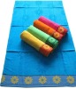 velvet cotton beach towel with border