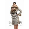 warm rabbit fur linning coat