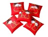 wedding Pillow( red suqare wedding cushion)