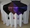 wedding double layer satin table runner with tassel