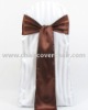 wedding satin chair sash-Chocolate