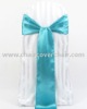 wedding satin chair sash-turquoise