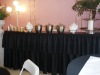 wedding table skirting and table linen