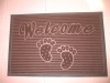 welcome pattern door mat