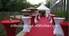 whire and red romantic lycra spandex cocktail table covers for weddings