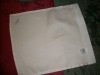 white 100% cotton airline headest cover with nylon self engaging fastener