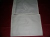 white 100% cotton jacquard headest cover with with 25mm width nylon self engaging fastener