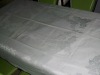 white 100% cotton jacquard table cloth