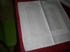 white 100% cotton satin band airline napkin
