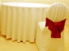 white 100% polyester table cover,round tablecloth