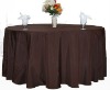 white 100% polyester table cover,round tablecloth