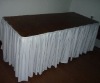 white 7m Length 0.75m Height polyester table skirting table skirt for rectangular table