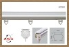 white  PVC curtain track&rail