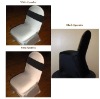 white and black lycra/spandex chair cover