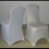 white and ivory spandex chair cover