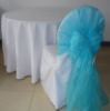 white banquet polyester table cloth and chair covers for wedding