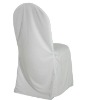 white basic polyester chair cover, wedding polyester chair cvoers