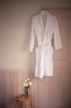 white bathrobe