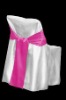 white chair cover, off-white chair cover, satin chair cover