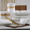 white cotton bath towel