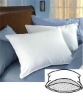 white cotton fabric hotel pillow