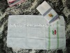 white embroidered tea towel