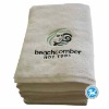 white embroidery bath towel