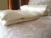 white goose down filled quilt silk&cotton covet set
