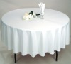 white hotel table cloth