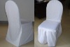 white lamour banquet chair cover with pleats