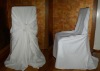 white lamour satin universal wedding chair cover