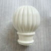 white plastic curtain finial