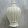 white plastic curtain finial