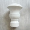 white plastic curtain finial