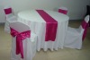white polyester chair cover and banquet polyester table cloth