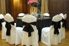 white polyester chair cover and hotel wedding chair cover