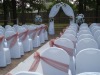 white polyester chair cover, wedding and banquet chair cover