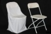 white polyester fold chair cover and wedding chair covers