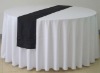 white polyester tablecloth banquet table linens wedding table runners