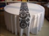 white polyester tablecloth for wedding banquet and party in stock