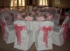 white polyester wedding chair cover