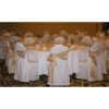 white polyester wedding chair covers