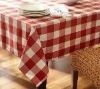 white red check tablecloth