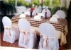 white sashes chair cover for restaurant