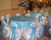 white satin banquet chair cover with sash and fashion chair cover for wedding