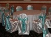white satin banquet chair cover with sash and fashion chair cover for wedding