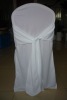 white scuba banquet chair cover with sash for weddings