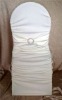 white scuba chair cover with buckle for wedding