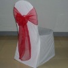 white scuba stretch  chair cover without ironing