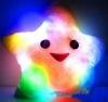 white shining led plush star light pillow